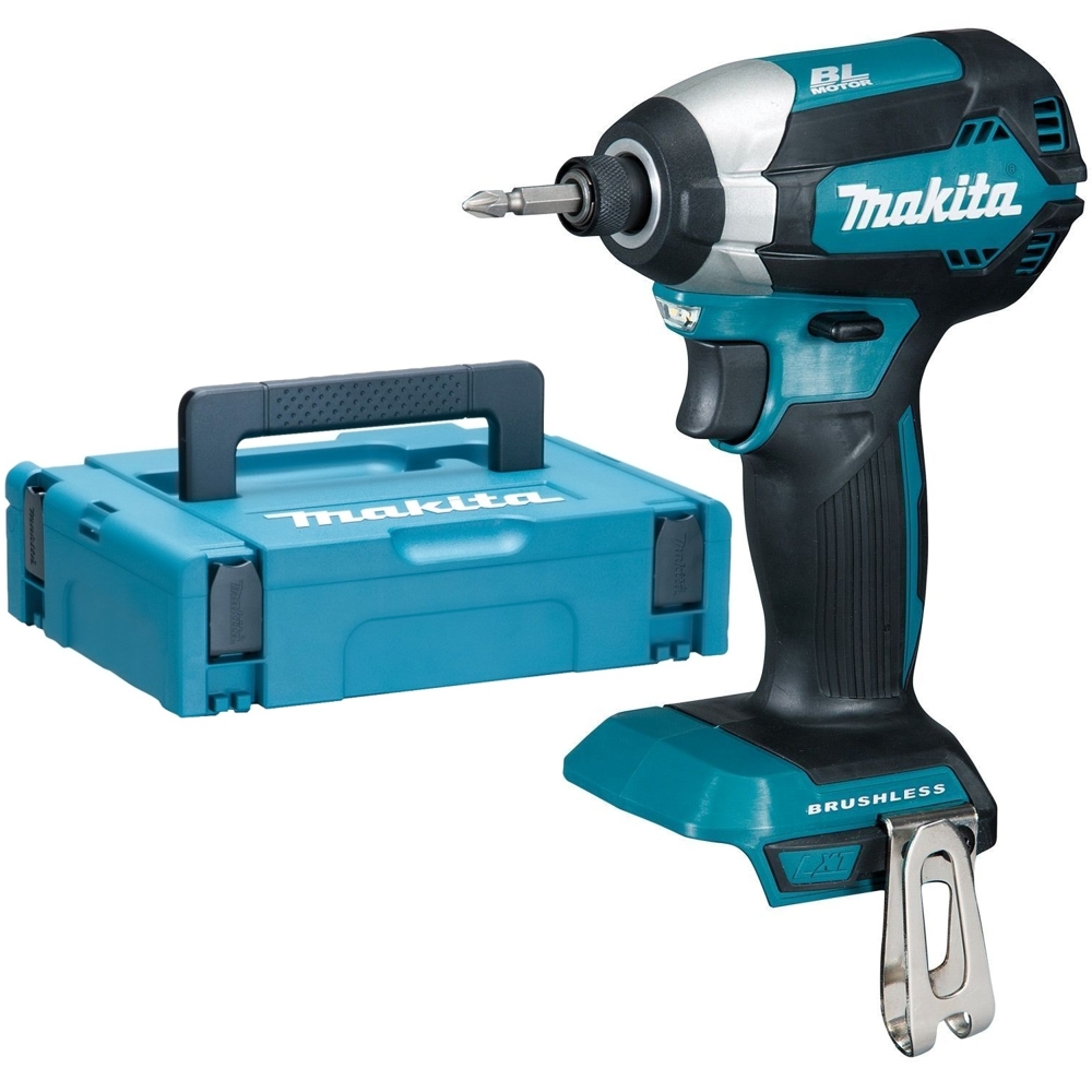 Гайковерт Makita DTD153ZJ, аккумуляторный, ударный, 170 Н·м, под биты, 18В, кейс, поставляется без аккумуляторов и зарядного устройства, 1.3кг (DTD153ZJ)