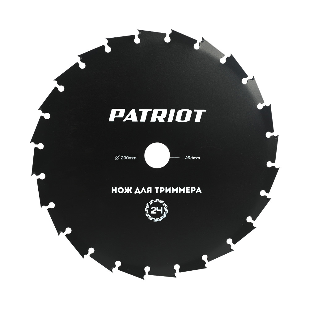 

Нож для триммера Patriot TBS-24, 230ммx25.4мм, металлический (809115217), TBS-24
