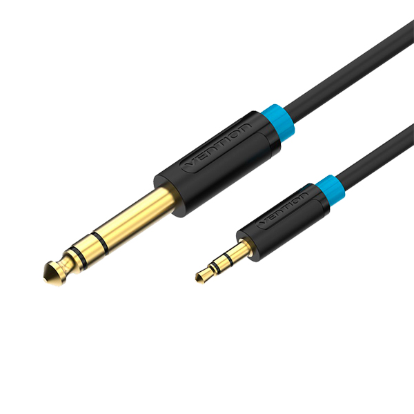 Кабель-переходник (адаптер) Jack 6.35mm(M) Jack 3.5mm(M), 1.5 м, Vention BABB