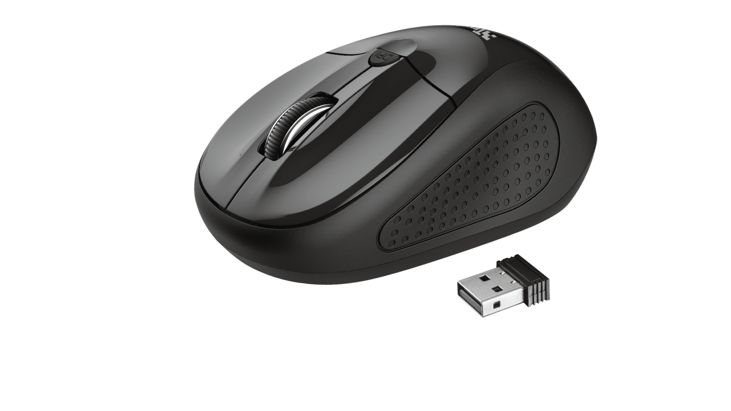 

Мышь беспроводная Trust Primo, 1600dpi, оптическая светодиодная, USB, черный (20322), Primo