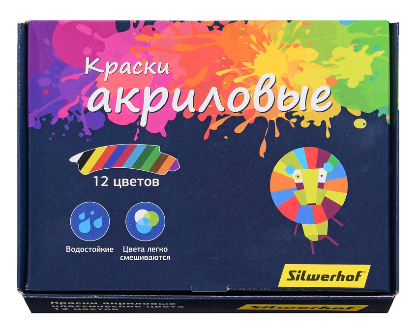 

Краски акриловые 12шт., Silwerhof Цветландия (961132-12), Цветландия
