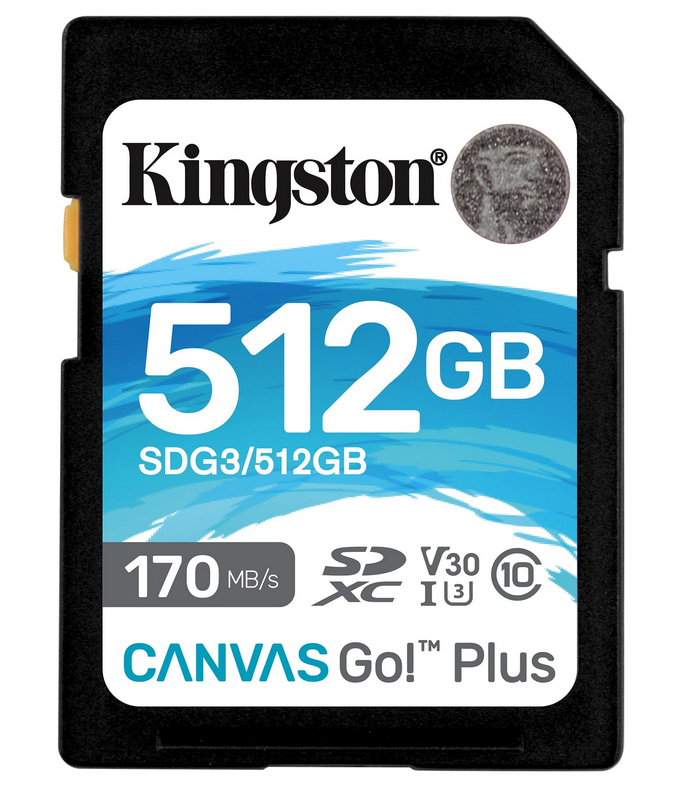 Карта памяти SDXC Kingston 512Gb Class 10 UHS-I U3 (SDG3/512GB)
