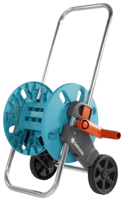 

Тележка GARDENA AquaRoll S, диаметр шланга 1/2" (13 мм), вместимость 40м, без шланга, ручное сматывание (18500-20.000.00), AquaRoll S