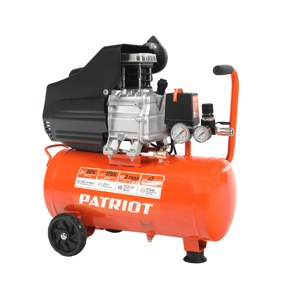 Компрессор воздушный PATRIOT EURO 24-240, 24 л, 240л/мин