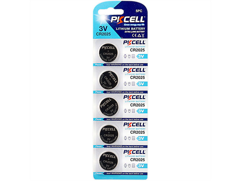 Батарейка PKCELL CR2025-5BL, CR2025, 3V, 5 шт