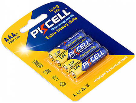 Батарея PKCELL R03P-4B, AAA, 1.5V, 4шт. (16409)