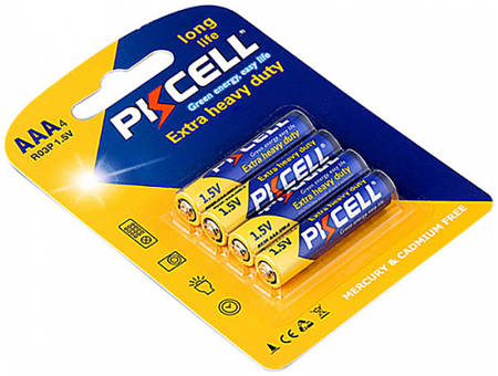 Батарейка PKCELL R03P-4B, AAA (LR03/24А), 1.5V, 4 шт