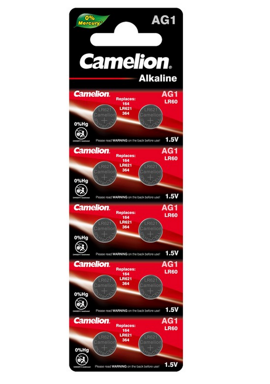 

Батарейка Camelion Mercury Free, LR60/AG1, 1.5V, 10 шт. (12809)
