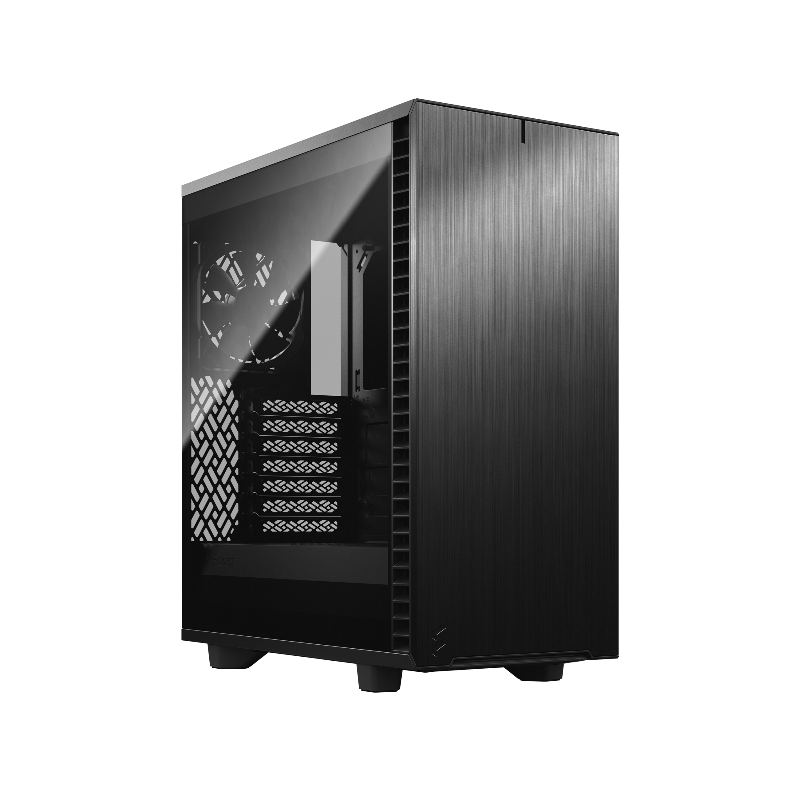 Корпус Fractal Design Define 7 Compact Dark TG, ATX, mATX, Mini-ITX, Midi-Tower, 2xUSB 3.0, USB Type-C, черный, Без БП (FD-C-DEF7C-02)