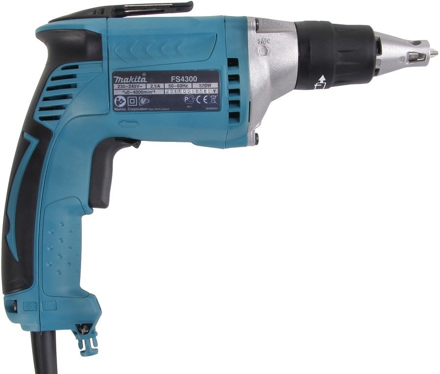 

Шуруповерт Makita FS4300JX2, сетевой, 570 Вт, 4000 об/мин, кейс, 1.4 кг (FS4300JX2), FS4300JX2