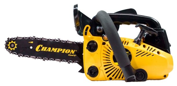 

Бензопила Champion 125T-10, 700Вт, бензиновая, шина 25 см, шаг 3/8 дюйма, емкость топливного бака 0.23 л, 3.2кг, 125T-10