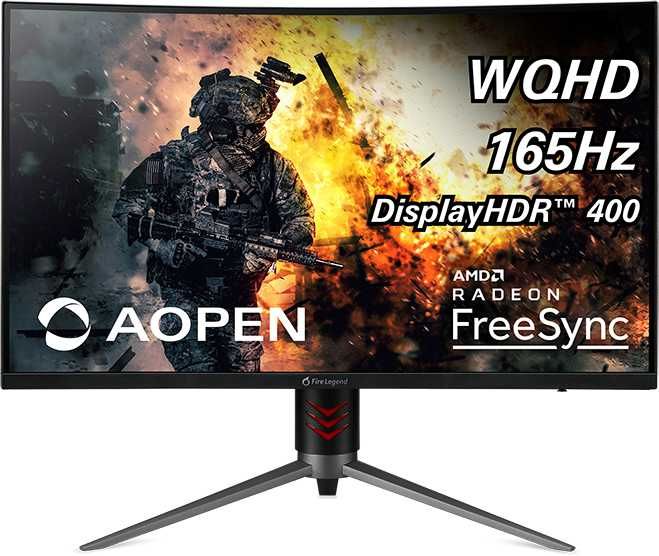 

Монитор 31.5" AOpen 32HC2QURPbmiiphx VA, изогнутый, 2560x1440 (16:9), 400кд/м2, 165 Гц, 4мс, 178°/178°, FreeSync, HDMI, DisplayPort, черный (UM.JW2EE.P01), 32HC2QURPbmiiphx