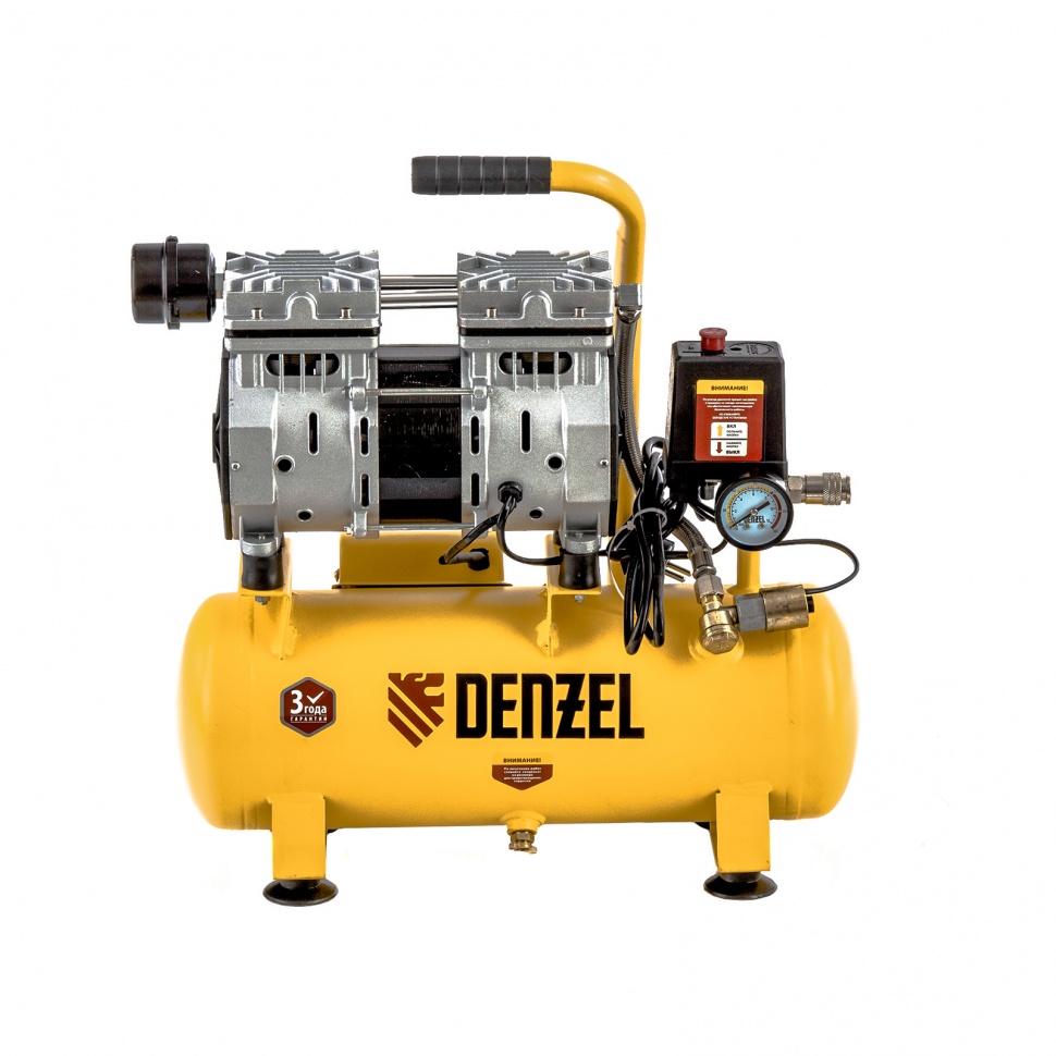 

Компрессор воздушный DENZEL DLS 650/10,, 0.65кВт, 8 бар, 120л/мин, 10л, безмасляный, электрический, поршневой, коаксиальный (прямой) (58021), DLS 650/10,