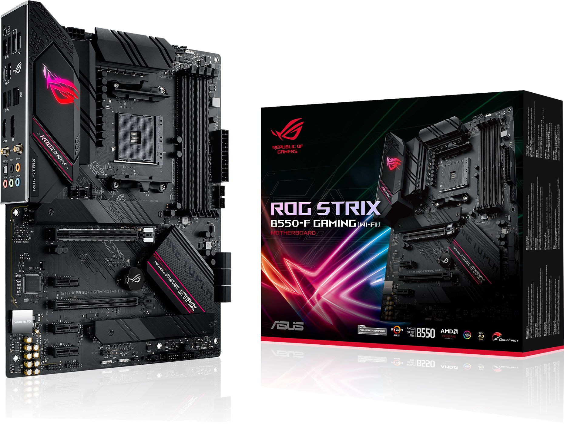 Материнская плата ASUS ROG STRIX B550-F GAMING (WI-FI), SocketAM4, AMD B550, ATX