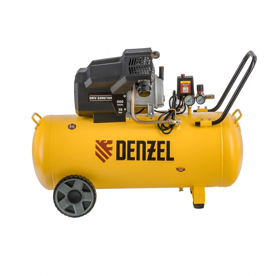 Компрессор воздушный DENZEL DKV 2200/100 (58079)