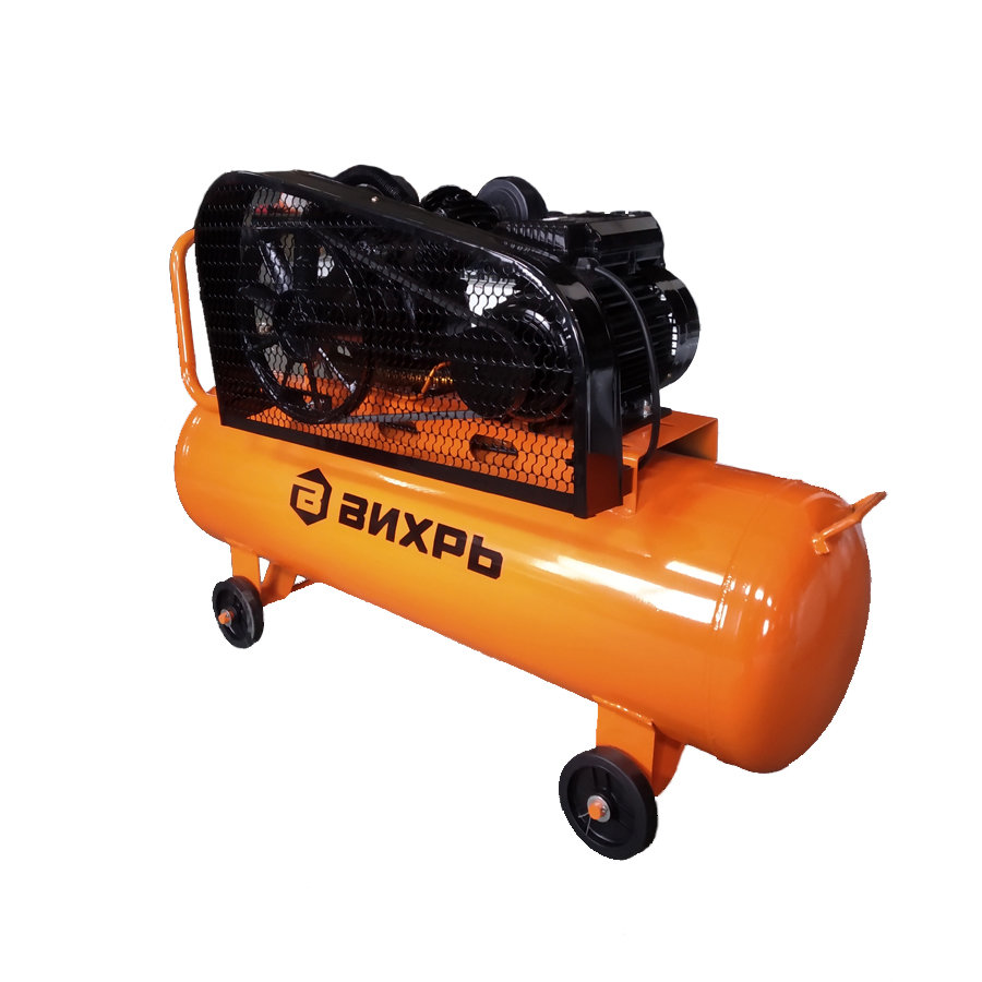 Компрессор воздушный ВИХРЬ КМП-400/100Р, 100 л, 400л/мин