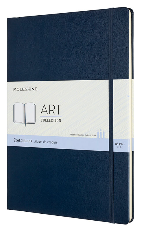 Блокнот для рисования 96 листов А4 165гм твердая обложка синий сапфир Moleskine ART SKETCHBOOK ARTBF832B20 4350₽