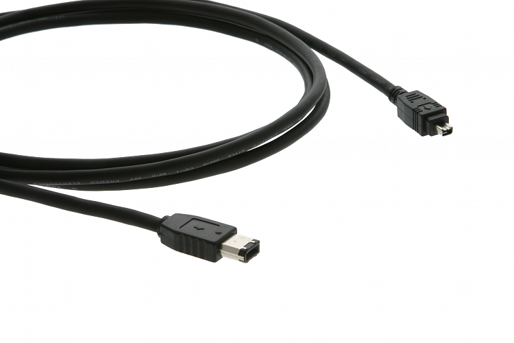 Кабель FireWire 6pin-FireWire 4pin, Kramer, 4.6m, черный (C-FM6/FM4-15) - фото 1