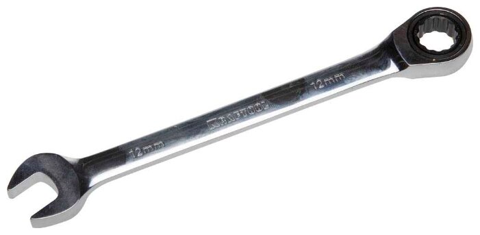 

Ключ гаечный комбинированный 12x12 мм, CrV, трещотка, KRAFTOOL (27230-12_z01), 0