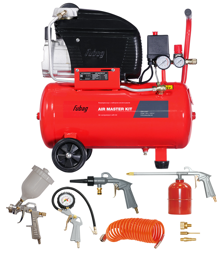 Компрессор воздушный Fubag Air Master Kit, 24 л, 222л/мин