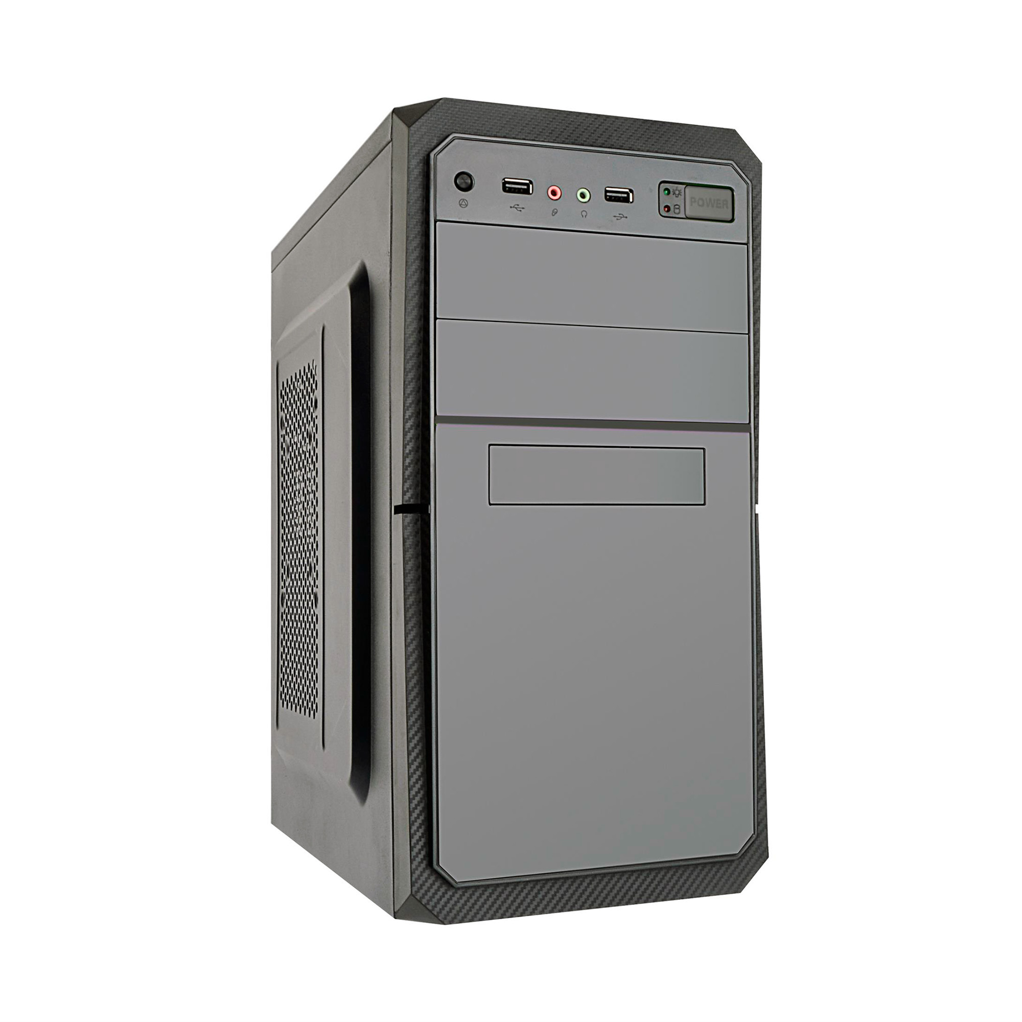 Корпус ExeGate BA-202, mATX, Mini-Tower, черный/серый, 500 Вт (EX284023RUS)