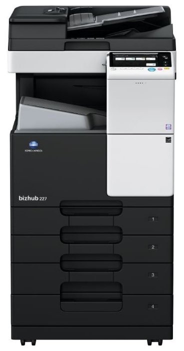 МФУ лазерный Konica Minolta bizhub 227, A3, ч/б, 22стр/мин (A4 ч/б), 14стр/мин (A3 ч/б), 1800x600dpi, дуплекс, ДАПД-100 листов, требуется запуск через АСЦ (A7AK027) - фото 1