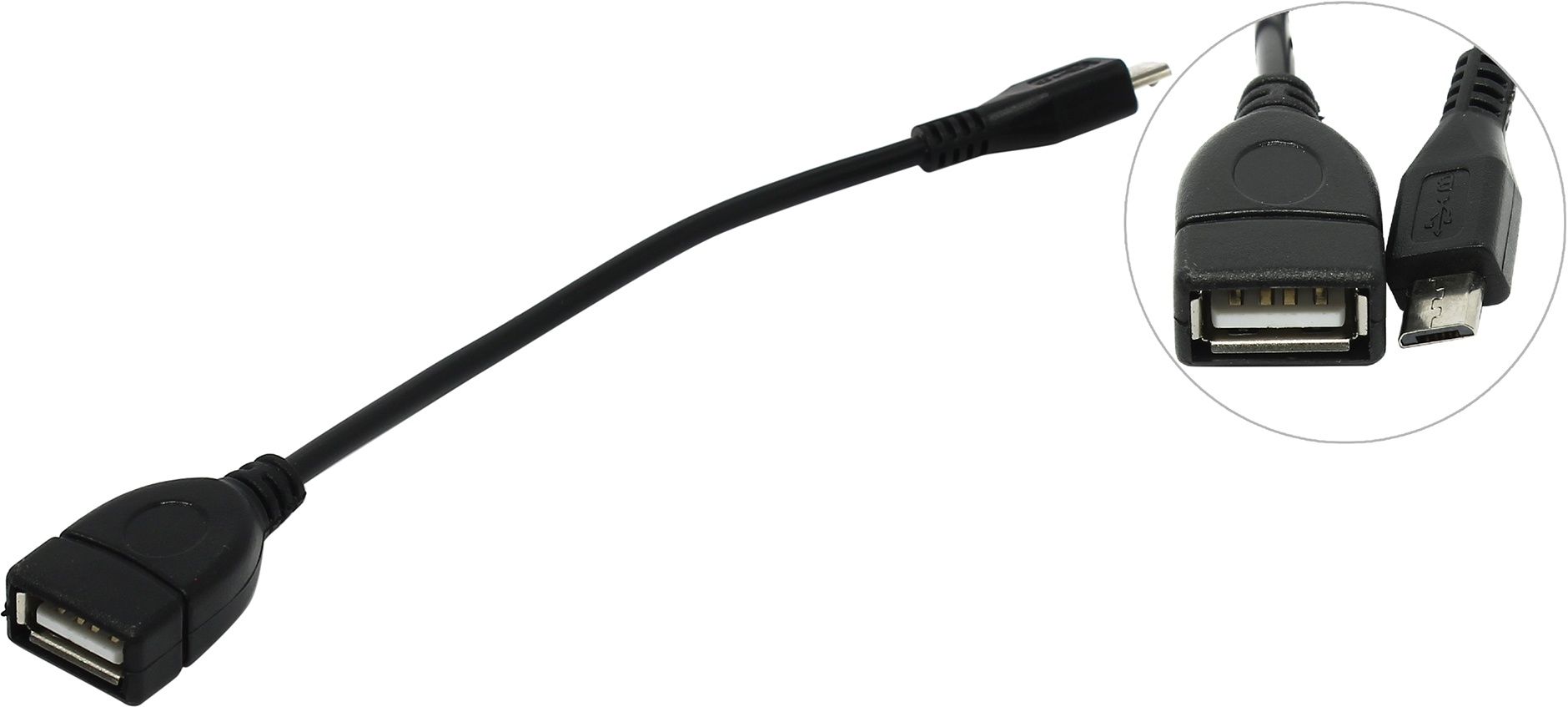 

Кабель Micro USB-USB, OTG, для подключения USB к мобильным устройствам, 15см VCOM (78498)