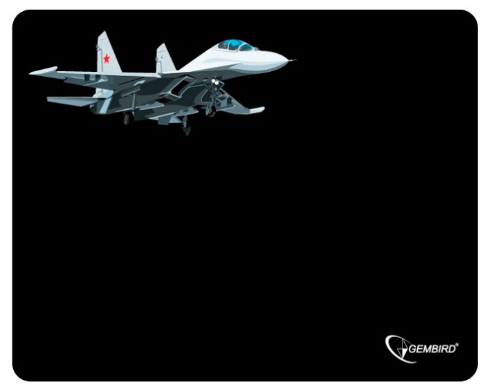 Коврик для мыши Gembird самолет, игровой, 250x200x3мм, черный/принт (MP-GAME5)