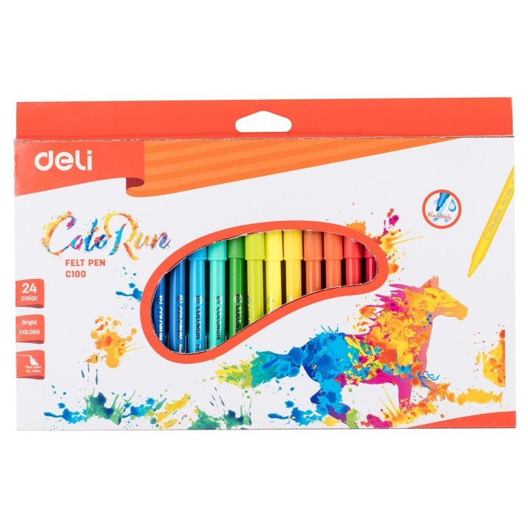 Фломастеры Deli Deli EC10020 ColoRun, 24 шт