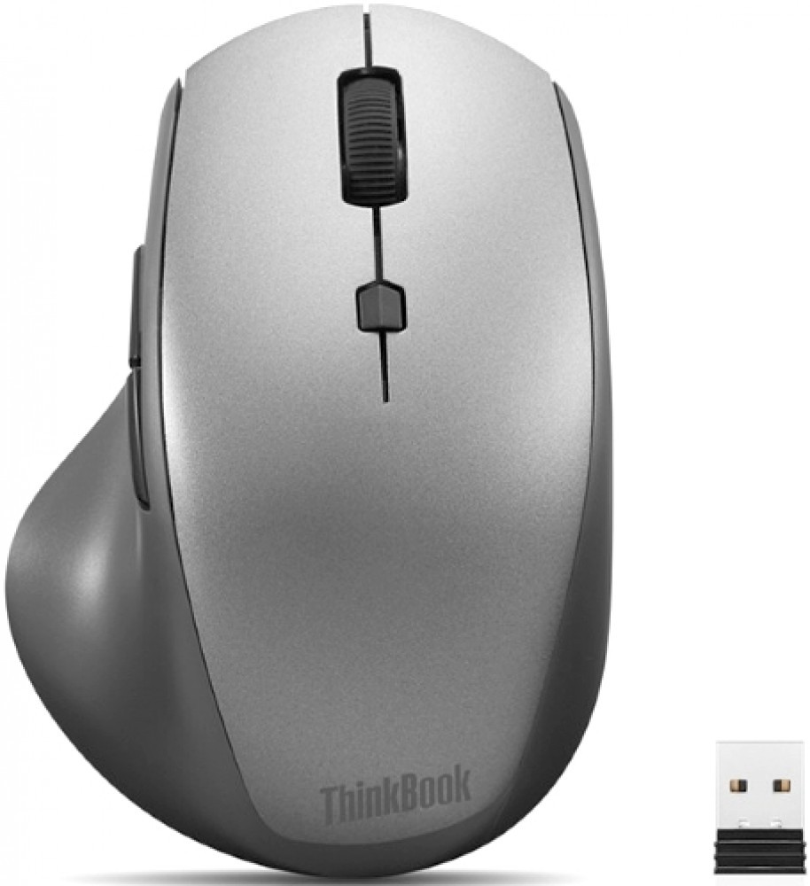 

Мышь беспроводная Lenovo ThinkBook, 2400dpi, оптическая светодиодная, USB, серебристый (4Y50V81591), ThinkBook