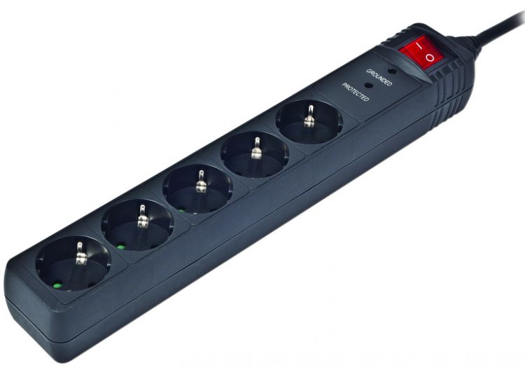 

Сетевой фильтр Energenie SPG5-C-10, 5-розеток, 3 м, черный, SPG5-C-10