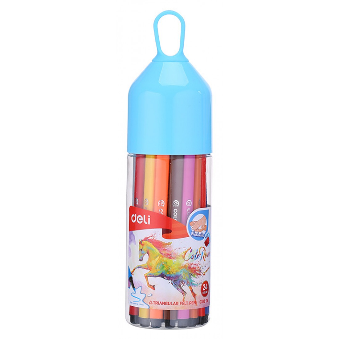 

Фломастеры смываемые Deli EC10526 ColoRun, 24 шт. (EC10526), EC10526 ColoRun