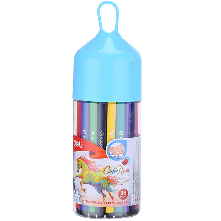 

Фломастеры смываемые Deli EC10536 ColoRun, 36 шт. (EC10536), EC10536 ColoRun
