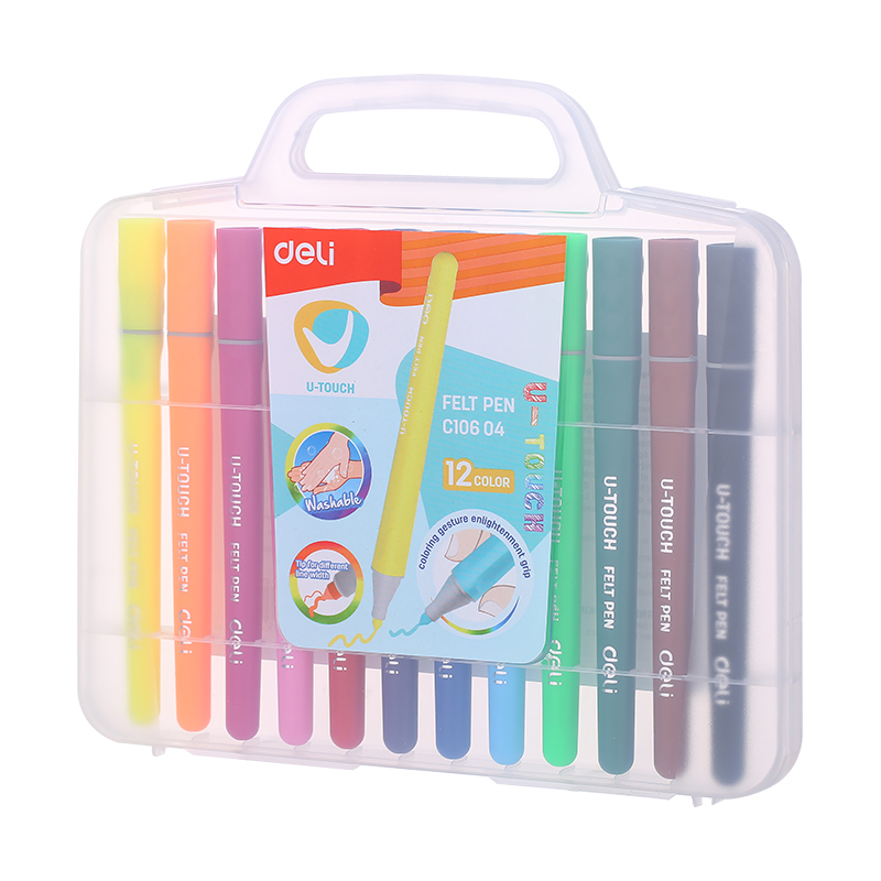 

Фломастеры смываемые Deli EC10604 U-touch, 12 шт. (EC10604), EC10604 U-touch