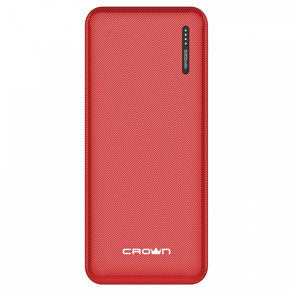 

Портативный аккумулятор (Powerbank) Crown CMPB-5000, 5000mAh, 1xUSB, 2.1A, Type-C, красный, CMPB-5000