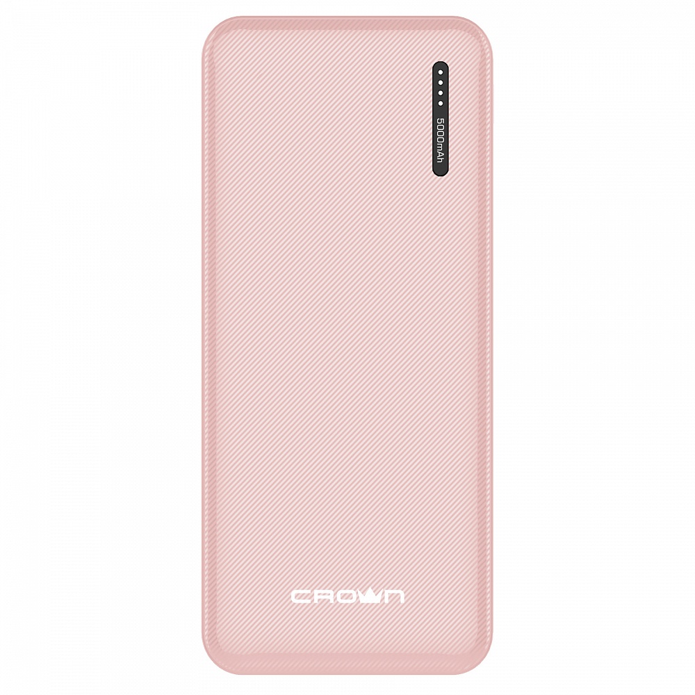 

Портативный аккумулятор (Powerbank) Crown CMPB-5000, 5000mAh, 1xUSB, 2.1A, Type-C, розовый, CMPB-5000
