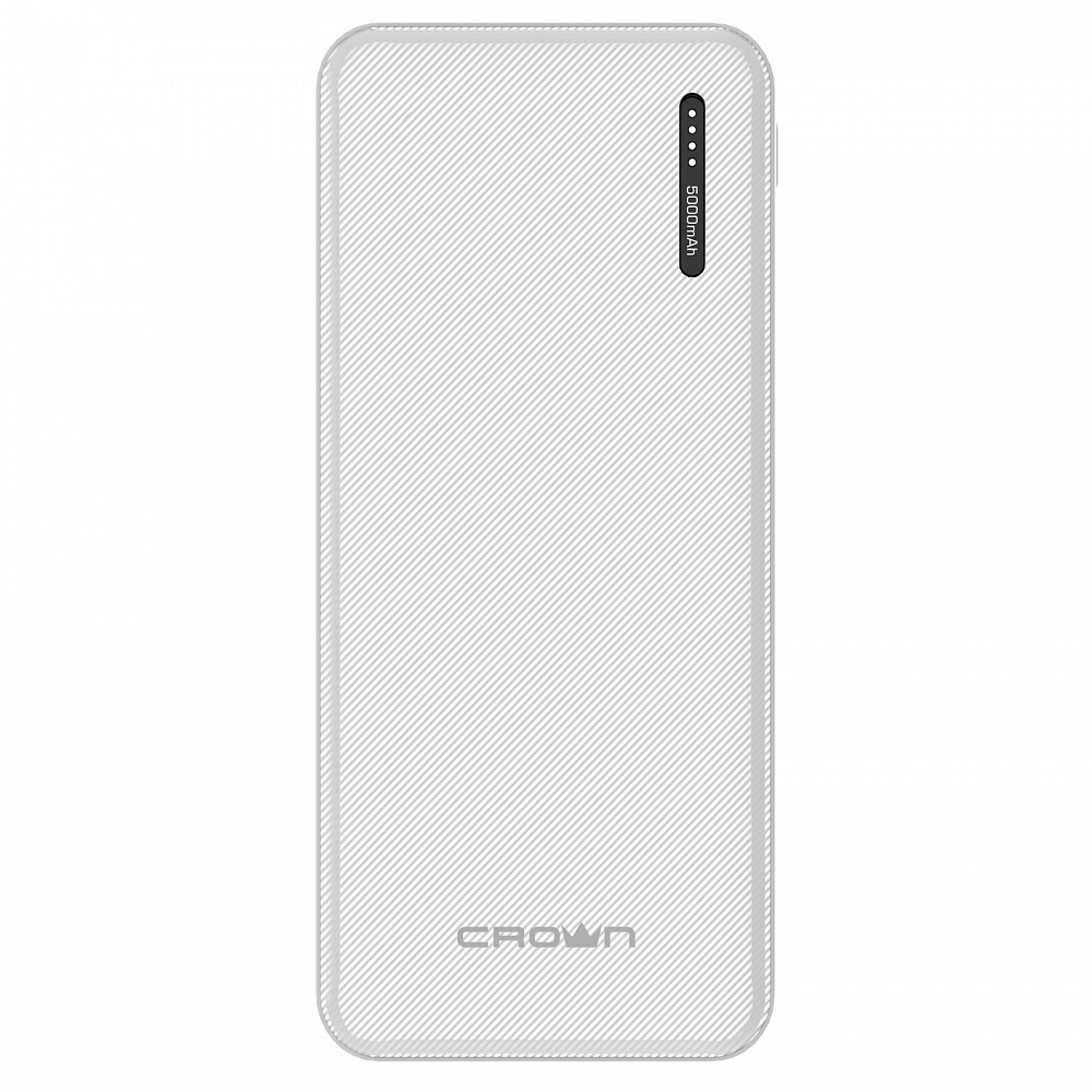

Портативный аккумулятор (Powerbank) Crown CMPB-5000, 5000mAh, 1xUSB, 2.1A, Type-C, белый, CMPB-5000