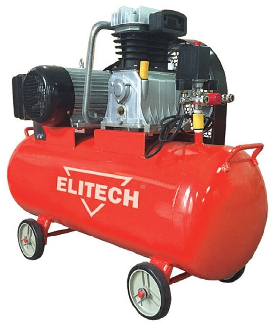 Компрессор воздушный Elitech КПР 100/550/3.0, 3кВт, 8 бар, 550л/мин, 100л, масляный, электрический, винтовой, ременной