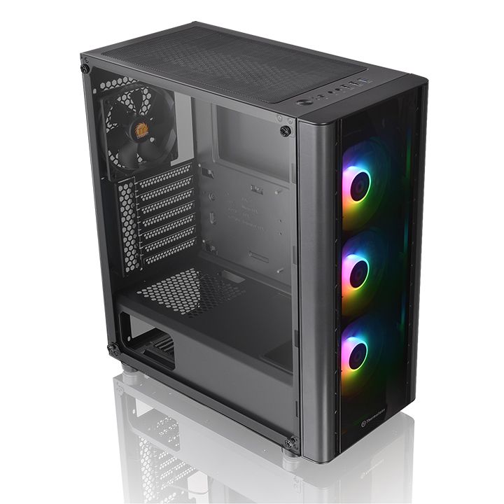 Корпус Thermaltake V250 TG ARGB, ATX, Midi-Tower, USB 3.0, RGB подсветка, черный, без БП (CA-1Q5-00M1WN-00)