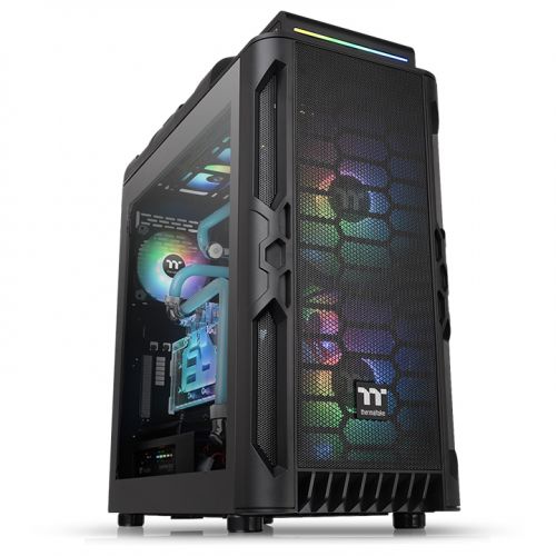

Корпус Thermaltake Level 20 RS ARGB, ATX, Midi-Tower, 2xUSB 3.0, RGB подсветка, черный, без БП (CA-1P8-00M1WN-00), Level 20 RS ARGB