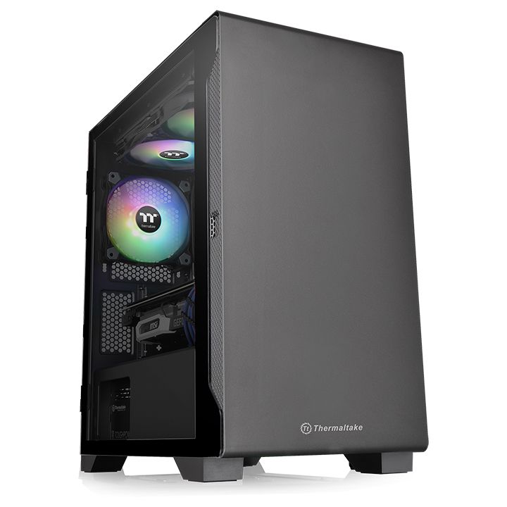 Корпус Thermaltake S100 TG, mATX, Micro-Tower, USB 3.0, черный, без БП (CA-1Q9-00S1WN-00)