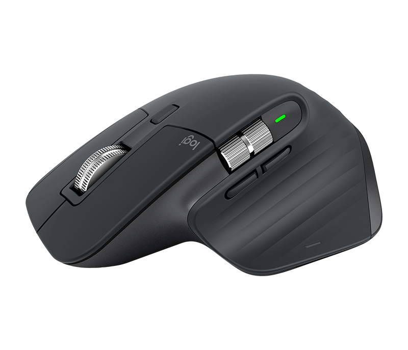 Мышь беспроводная Logitech MX Master 3, 4000dpi, оптическая светодиодная, Wireless, USB, черный (910-005710)