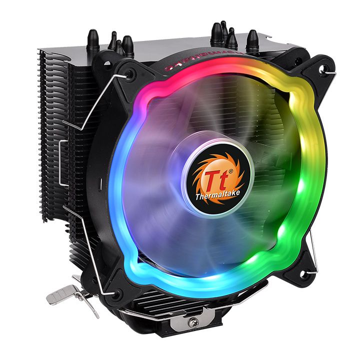 

Кулер для процессора Thermaltake UX200 ARGB Lighting для Socket 775/115x/1200/AM2/AM2+/AM3/AM3+/FM1/AM4/FM2/FM2+, 120мм, 1500rpm, 26.3 дБ, 130W, 4-pin PWM, Al+Cu, RGB (CL-P065-AL12SW-A), UX200 ARGB Lighting