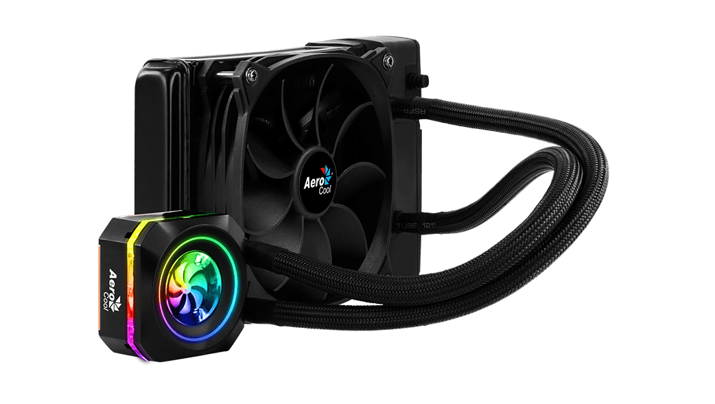 

Жидкостное охлаждение AeroCool Pulse L120 для Socket 115x/2066/2011/2011-3/1356/1366/775/AM4/AM3/AM3+/FM1/AM2+/FM2/FM2+, 200 Вт, 1x120мм, RGB LED, Pulse L120