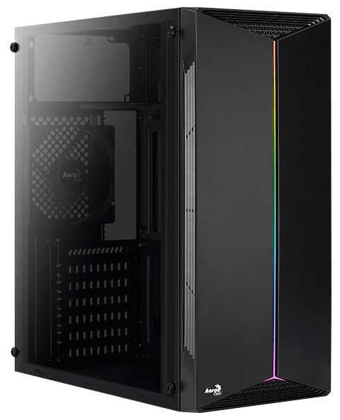 

Корпус AeroCool Split-A, ATX, Midi-Tower, USB 3.0, RGB подсветка, черный, без БП (4718009158047), Split-A