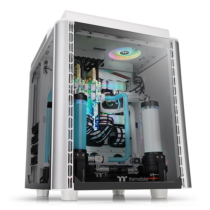 

Корпус Thermaltake Level 20 HT Snow, EATX, Full-Tower, 2xUSB 3.0, USB Type-C, белый, без БП (CA-1P6-00F6WN-00), Level 20 HT Snow