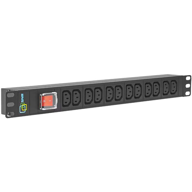 Блок розеток PDU SNR NR-PDU-12A-W2 1U кол-во розеток12 12xC13 черный 4100₽