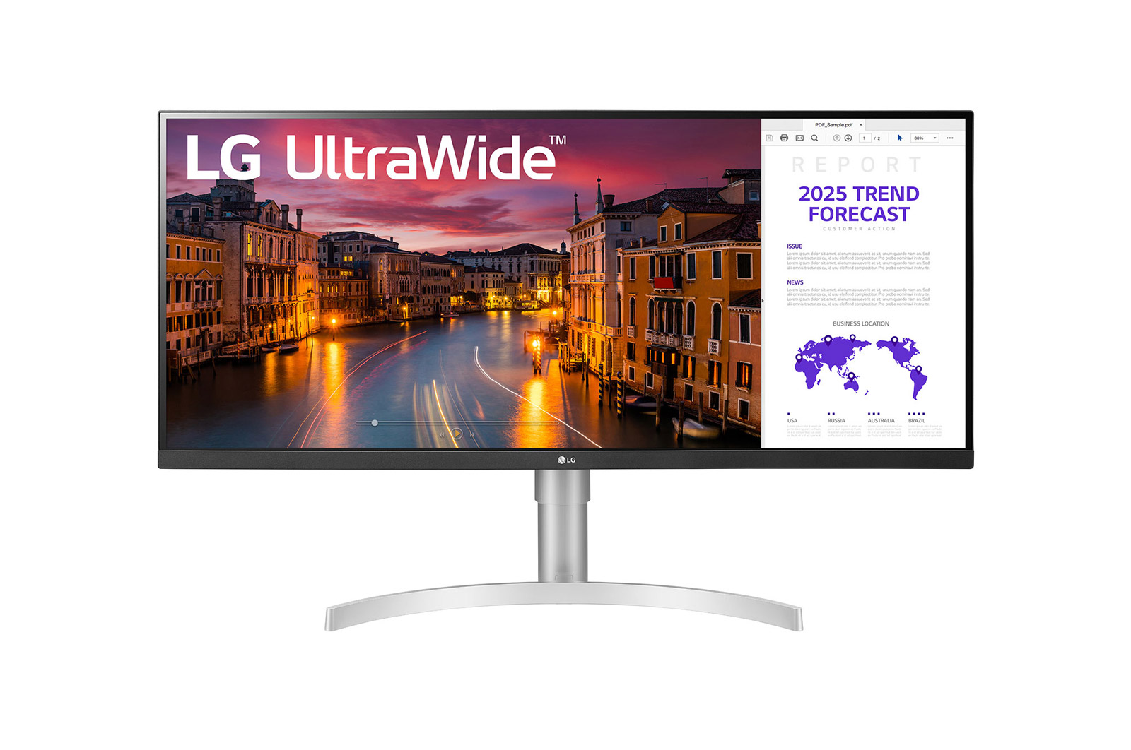 

Монитор 34" LG 34WN650-W IPS, 2560x1080 (21:9), 400кд/м2, 5мс, FreeSync, HDMI, DisplayPort, белый, 34WN650-W
