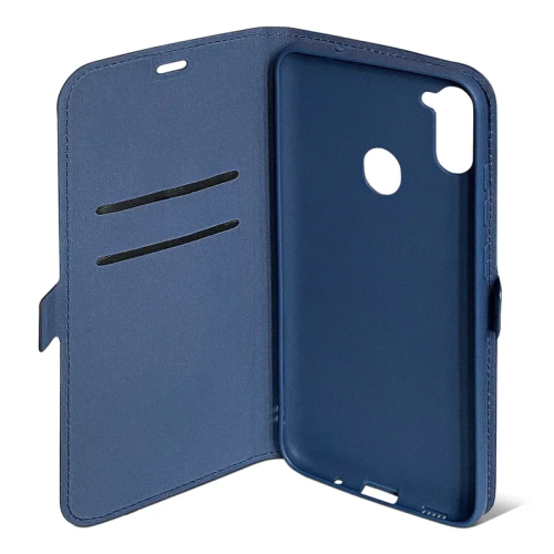 

Чехол-книжка DF sFlip-66 для смартфона Samsung SM-M115 Galaxy M11, искусственная кожа, полиуретан, синий (sFlip-66)