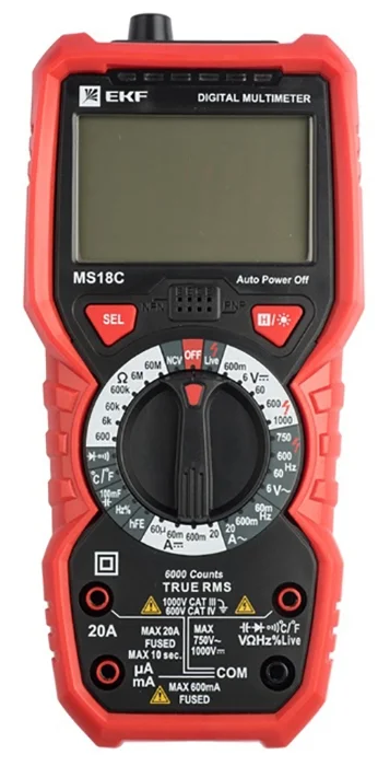 

Мультиметр EKF Expert MS18C, Категория III (In-180701-pm18С), MS18C